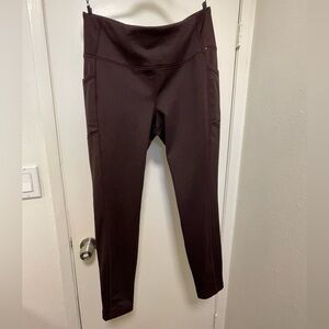 Mondetta burgundy leggings- size L New without
